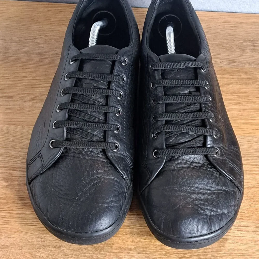 Birchbury Bramfords Men 13 Black Leather Lace-Up Casual Shoes Pebbled Minimalist